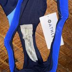 Athleta blue navy colorblock freestyle athletic S swim bottoms Photo 3