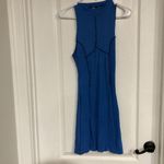 Urban Outfitters ‎ Mini Dress Uo Deja Seamed Mock Neck Cutout Back Blue Medium Photo 3