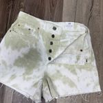 PacSun Women's Ultra High Rise Vintage Short Light Green Tie Dye Shorts Size 23 Photo 1