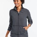 L.L.Bean Women's Ultrasoft Sweats, Full-Zip Mock-Neck Jacket Stripe Photo 0