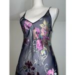 Frederick's of Hollywood Women’s Silk floral slip dress. Navy blue burnout Sz SMALL Photo 1