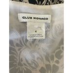 Club Monaco  Silk Dress 4 Black White Whimsical Floral Fairy‎ Boho Cottagecore Photo 1