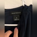 Club Monaco  Pleated High Low Dress Navy Blue size 8 Photo 3