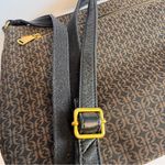 Fossil  Kinsley Crossbody Black Cloth Monogram With‎ Leather Accent Academia Bag Photo 6