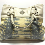 Simply Vera Snakeskin Patent Leather Handbag Purse Blue Photo 0