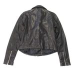 Madewell NWT  The Washed Leather Motorcycle Jacket in True Black M $498 Photo 4