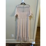 BCBGMAXAZRIA  Lace-Overlay Maxi Dress Size‎ XL Ruffle Prairie Boho Photo 3