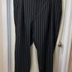 Future Collective Black Pinstripe Dress Pants Professional Business Wear 24W/26W White Photo 1