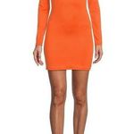 Gianni Bini  NWT Orange Icon Knit Scoop Neck Long Sleeve Mini Dress Size XL Photo 0