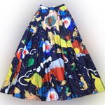 NWT Ralph Lauren Purple Label MAQUIRE Cotton Satin Artist Paint Splatter Skirt 6 Red Photo 4