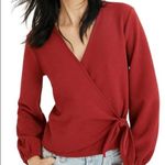 Madewell  texture and thread crepe wrap top Photo 0