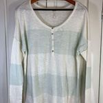 Free People Beach Boho Colorblock Linen Blend Sweater Women XS Oversized Resort Photo 0