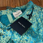 Peter Som NWT  ruched Silk blend Blue Green mini Ruffle Skirt 6 Photo 1