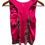 Tek Gear  hot pink and black racer back tank with built in bra size large Photo 2