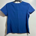 Heart soul  Royal Blue Short Sleeve Scrub Top with Pink Accents (493) Photo 2