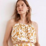 Madewell Tank Top Linen-Blend Meriden Crop Cami Tie Tropicale Floral S/M NWT Photo 0