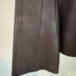 Giuliana Teso Chocolate Brown Italian Leather Blazer woman’s sz42/Med/6 Chic Photo 4