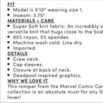 Torrid X Deadpool Romper Size 2 Photo 4