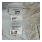 Paige  Cindy Crisp Crop White Jeans Raw Hem High Rise Denim Women Size 24 Photo 9
