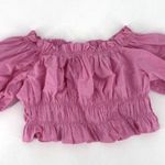ZARA Off Shoulder Ruffle Milkmaid Top Bubblegum Pink Medium Bloggers Fave Smocke Photo 1