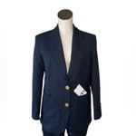 ZARA NWT Navy Tailored Suit Blazers Gold Embellished Buttons 2243/683/400 Smal Photo 5
