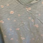 Old Navy Light Blue Floral V-Neck Tee Photo 1