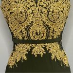 Cachet Black and Gold Embellished Women’s Dress Size 2 Photo 2