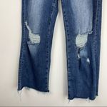 Insane Gene Wide Leg Distressed Flare Raw Hem High Rise Jeans Sz 13/30 Blue Photo 2