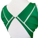 La Femme Kelly Green Mesh Paneled Prom Dress Photo 5