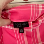 Topshop  | Hot Pink Checkered Plaid Pleated Pants Size 2 Women's Photo 3