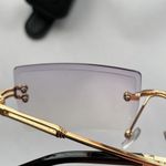 Amazon Women’s Square lens clear fashion sunglasses glasses w/free bear visor clip Photo 7