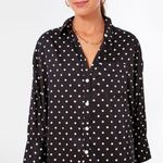 Tuckernuck NWT Pomander Place  Adair Black Polka Dot Button Down Blouse Photo 1
