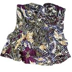 Anthropologie  FEI bustier strapless animal print blouse Photo 0