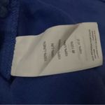 J.Crew  Size 6 Royal Blue Linen Cutwork Embroidered Top Popover Back Zip Detail Photo 4