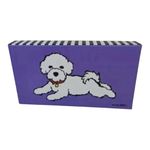 Marc Tetro White Bichon Frise Dog Zip Wallet Purple Photo 2