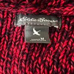 Eddie Bauer 5 for $25| Heather Red Knit Shawl Cardigan Sweater Size M Photo 5