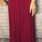 Vintage Long Red Crinkly Dress Lace Up Back No Tags Medium? Size undefined Photo 3