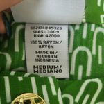 Jaclyn Smith  Gold Half Button Shirt Dress Green Size Medium Photo 2