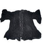 Torrid Flouncy Short Ruffle Kimono Black Lace Open Blouse Shirt Women Size 4X Photo 1