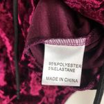 Emma & Sam  Hoodie Womens‎ Medium Pink Red Crushed Velvet Cropped Sweater Photo 6