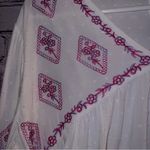 Luna Moon Anthropologie Boho Baby Doll Blouse Size Medium Embroidered Detail Pink Photo 3