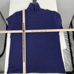 LE VONFORT Navy Blue Long Sleeve Turtleneck Top Shirt XL Cotton Polyester Blend Photo 5