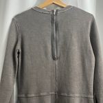Gap  MEDIUM Gray Sweater Dress Long Sleeve Lagenlook with Pockets Distressed Fade Photo 3