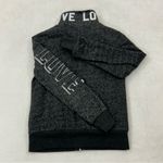 Reflex Life Is Out There Love Dark Gray Full Zip Up Sherpa Sweatshirt Womens M Size M Photo 9