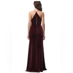 Jenny Yoo Red Velvet Sullivan Sleeveless Bridesmaid Maxi Dress Cowl Neck size 2 Photo 2