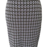 J Jill Wearever Black Multicolor Geometric Stretch Pull On Pencil Skirt Sz XS Blue Photo 0