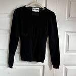 Moschino Couture Stretch Knit Sheer Paneled Top Photo 3