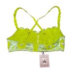 Savage X Fenty Perfect Poppies Lace Bralette in Seashell Blue women’s size large Yellow Photo 1