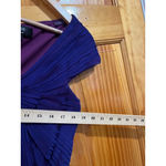 Tadashi Shoji Tadashi Collection Silk Purple Pleated Formal Gown Twist Bodice Cap Sleeve Long Photo 7