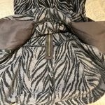 Free People  Black Gray Zebra Chenille Drop Waist Mini Dress Size 2 Pockets Photo 2